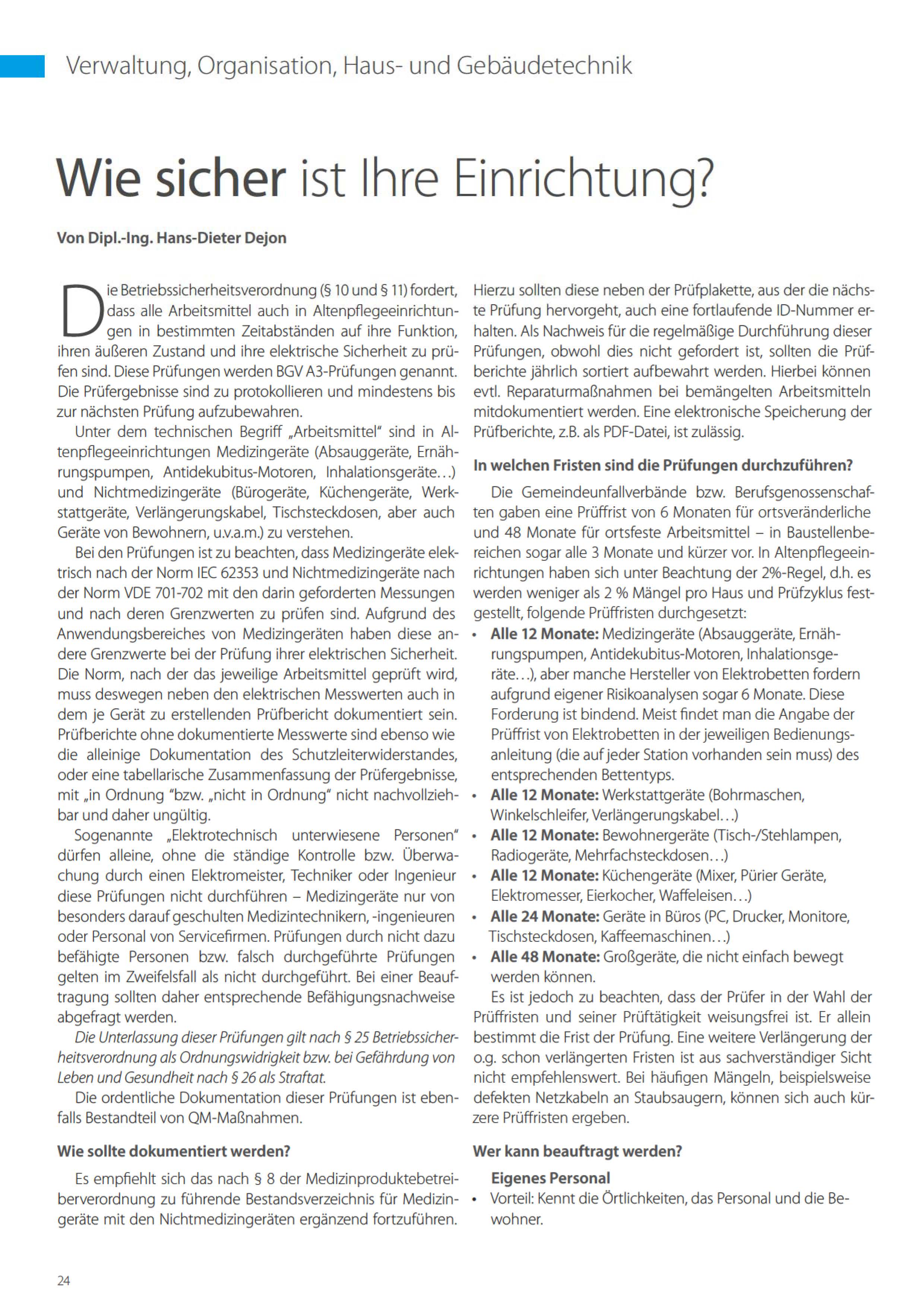 Wie sicher ist ihre Einrichtung Seite 1